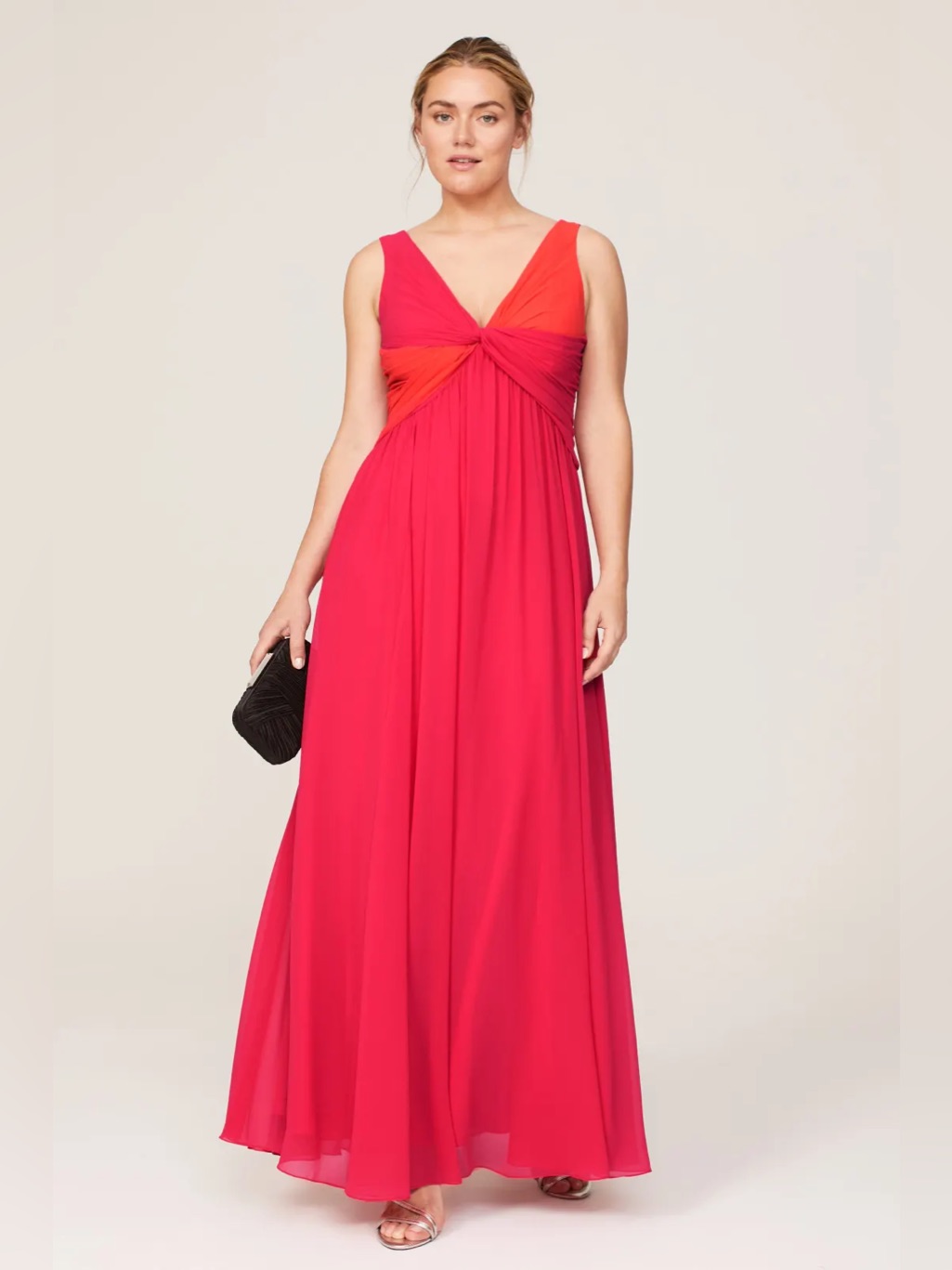 Badgley Mischka Two-Tone Twist Gown Size 6
